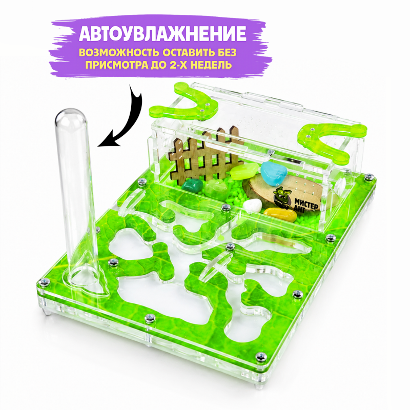 Муравьиная ферма Мини "Зеленый лист" (ПОЛНЫЙ КОМПЛЕКТ) Муравьиная ферма Мини "Зеленый лист" (ПОЛНЫЙ КОМПЛЕКТ)